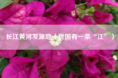 详细阅读:长江黄河发源地(我国有一条“江”) 长江黄河发源地(我国有一条“江”)