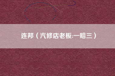 连邦（汽修店老板:一赔三）
