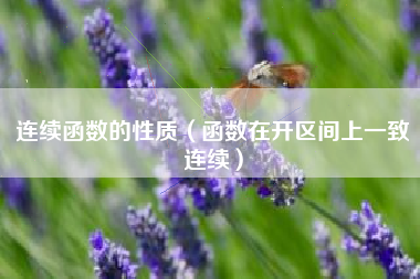 连续函数的性质（函数在开区间上一致连续）