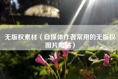 无版权素材（自媒体作者常用的无版权图片网站）