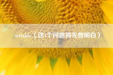 airtable（这4个问题得先想明白）