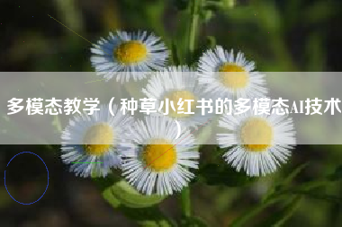 多模态教学（种草小红书的多模态AI技术）
