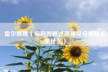 霍尔原理(编码器概述原理及应用特点是什么)
