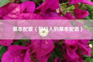 基本配置（牧马人的基本配置）