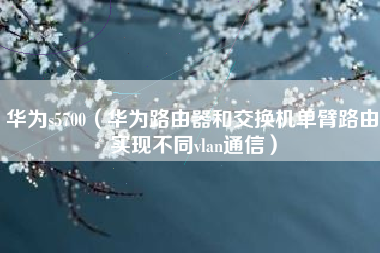 华为s5700（华为路由器和交换机单臂路由实现不同vlan通信）