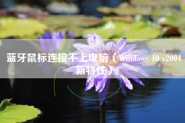 蓝牙鼠标连接不上电脑（Windows 10 v2004新特性）