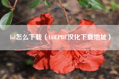 lol怎么下载(LOLPBE汉化下载地址)