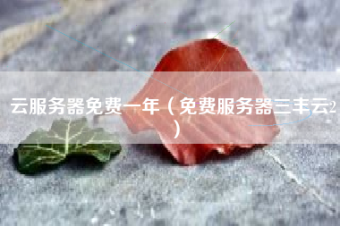 云服务器免费一年（免费服务器三丰云2）