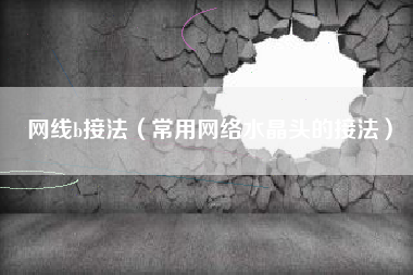 网线b接法（常用网络水晶头的接法）