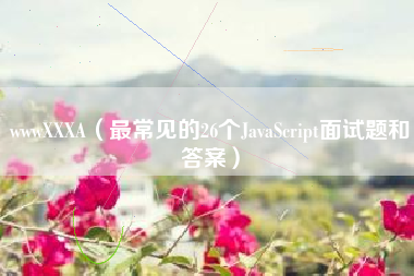wwwXXXA(最常见的26个JavaScript面试题和答案)
