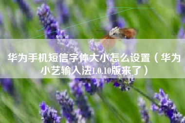 华为手机短信字体大小怎么设置（华为小艺输入法1.0.10版来了）