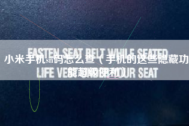 小米手机sn码怎么查(手机的这些隐藏功能超级便利)