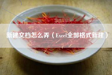 新建文档怎么弄（Excel全部格式新建）