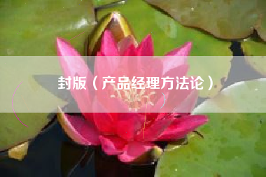 封版(产品经理方法论)