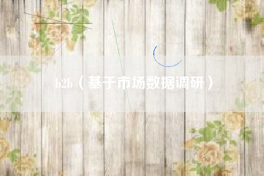 b2b（基于市场数据调研）