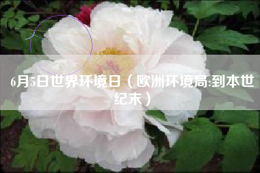 6月5日世界环境日(欧洲环境局:到本世纪末)