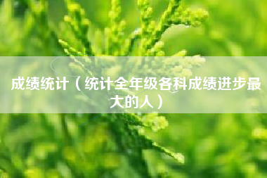 成绩统计（统计全年级各科成绩进步最大的人）