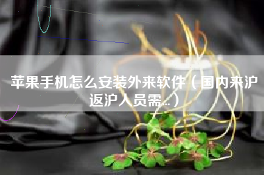 苹果手机怎么安装外来软件（国内来沪返沪人员需...）