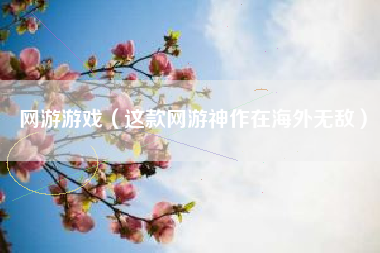 网游游戏(这款网游神作在海外无敌)