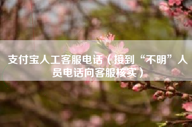 详细阅读:支付宝人工客服电话(接到“不明”人员电话向客服核实) 支付宝人工客服电话(接到“不明”人员电话向客服核实)