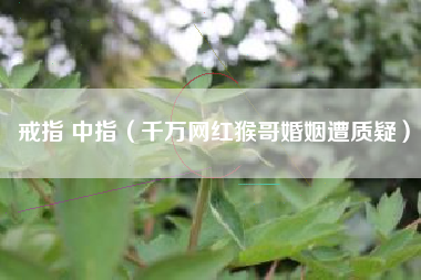 戒指 中指(千万网红猴哥婚姻遭质疑)