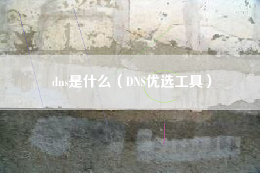 dns是什么（DNS优选工具）