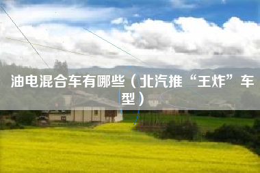 油电混合车有哪些(北汽推“王炸”车型)