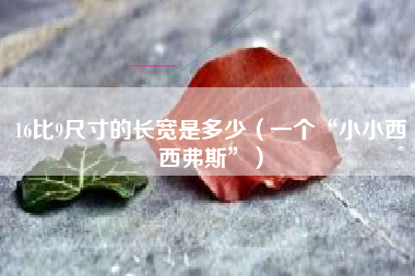 16比9尺寸的长宽是多少(一个“小小西西弗斯”)