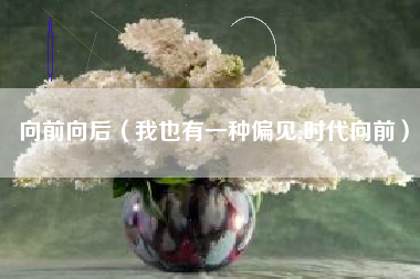 向前向后（我也有一种偏见:时代向前）
