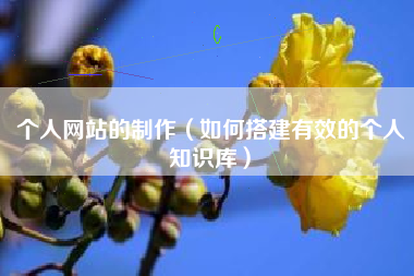 个人网站的制作(如何搭建有效的个人知识库)
