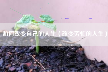 如何改变自己的人生（改变穷忙的人生）
