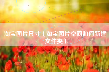 淘宝图片尺寸(淘宝图片空间如何新建文件夹)
