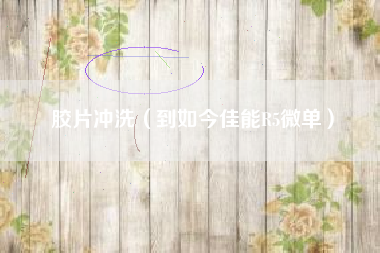 胶片冲洗（到如今佳能R5微单）