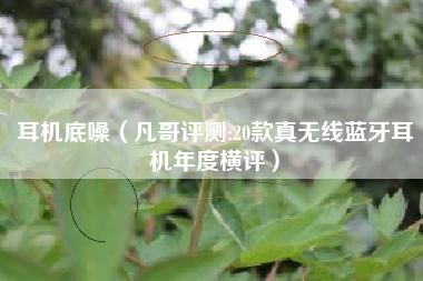 耳机底噪（凡哥评测:20款真无线蓝牙耳机年度横评）