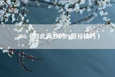 586b（如此高效的PS照片技巧）