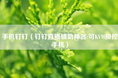 手机钉钉（钉钉直播辅助神器:可KVM操控手机）