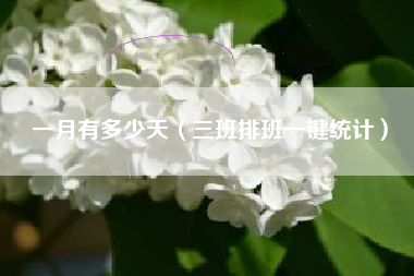 一月有多少天（三班排班一键统计）