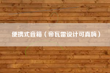 便携式音箱(帝瓦雷设计可真嗨)