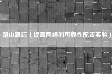 路由跟踪(提高网络的可靠性配置实验)