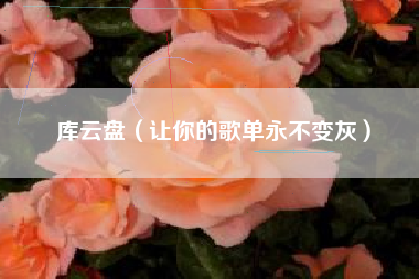 库云盘（让你的歌单永不变灰）