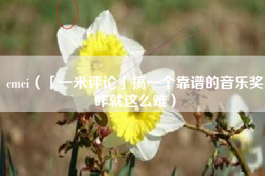 cmci(「一米评论」搞一个靠谱的音乐奖咋就这么难)