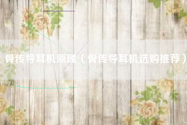 骨传导耳机原理（骨传导耳机选购推荐）
