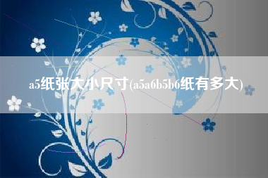 a5纸张大小尺寸(a5a6b5b6纸有多大)