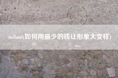 milani(如何用最少的钱让形象大变样)