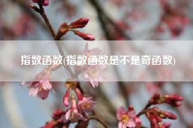 指数函数(指数函数是不是奇函数)