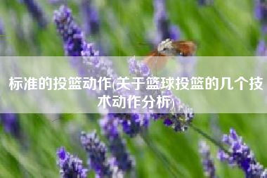 标准的投篮动作(关于篮球投篮的几个技术动作分析)