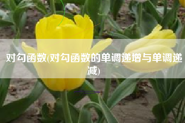 对勾函数(对勾函数的单调递增与单调递减)