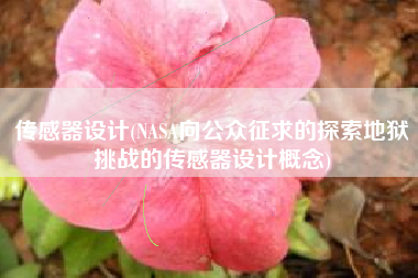 传感器设计(NASA向公众征求的探索地狱挑战的传感器设计概念)