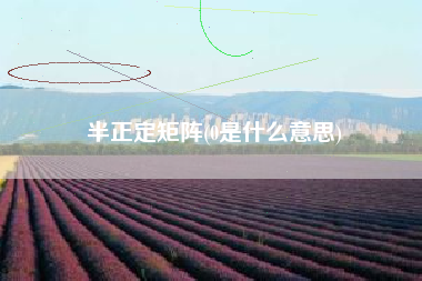 半正定矩阵(0是什么意思)