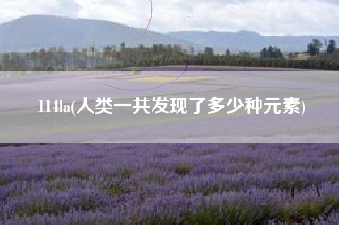 114la(人类一共发现了多少种元素)